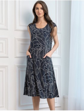 Домашнее платье Mia-Amore LEANA 5318, Цвет: темно-синий, Размеры: XL, изображение 2