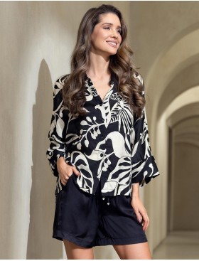 Комплект с шортами Mia-Amore MALENA 4142, Цвет: черный, Размеры: 2XL