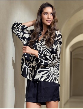 Комплект с шортами Mia-Amore MALENA 4142, Цвет: черный, Размеры: 2XL, изображение 4