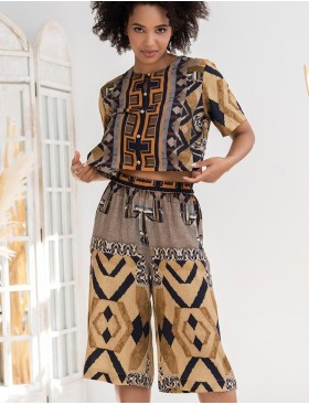 Комплект рубашка с удлиненными шортами Mia-Amore MARTINIKA 5282, Цвет: мультицвет, Размеры: S