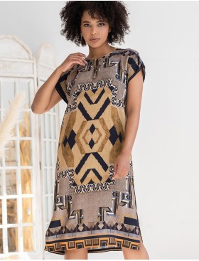 Туника из тканой вискозы Mia-Amore MARTINIKA 5284, Цвет: мультицвет, Размеры: 4XL/5XL