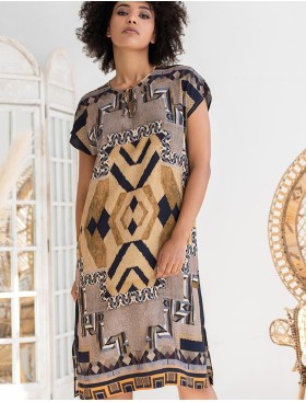 Туника из тканой вискозы Mia-Amore MARTINIKA 5284, Цвет: мультицвет, Размеры: 4XL/5XL, изображение 4