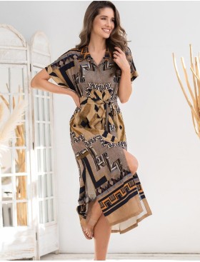 Длинная рубашка-халат Mia-Amore MARTINIKA 5287, Цвет: мультицвет, Размеры: M, изображение 3