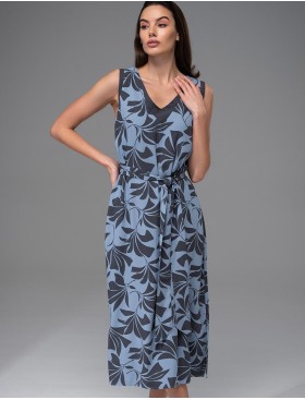 Длинный сарафан Mia-Amore ODRIE 5351, Цвет: серо-голубой, Размеры: 3XL