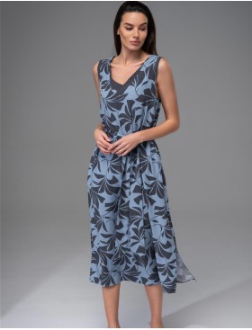 Длинный сарафан Mia-Amore ODRIE 5351, Цвет: серо-голубой, Размеры: 3XL, изображение 3