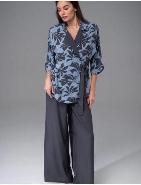 Комплект из тканой вискозы Mia-Amore ODRIE 5355, Цвет: серо-голубой, Размеры: 3XL