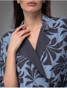 Комплект из тканой вискозы Mia-Amore ODRIE 5355, Цвет: серо-голубой, Размеры: 3XL, изображение 4