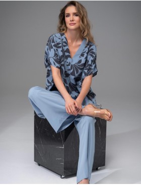 Комплект из тканой вискозы Mia-Amore ODRIE 5356, Цвет: серо-голубой, Размеры: 3XL, изображение 3