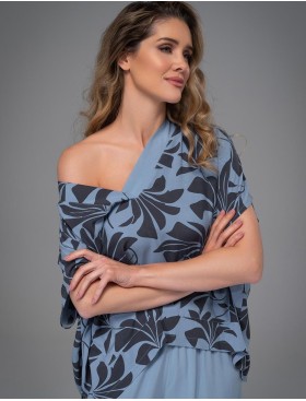 Комплект из тканой вискозы Mia-Amore ODRIE 5356, Цвет: серо-голубой, Размеры: 3XL, изображение 4