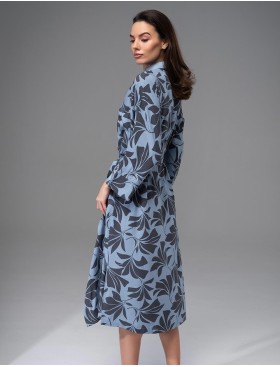 Удлиненная рубашка-халат Mia-Amore ODRIE 5357, Цвет: серо-голубой, Размеры: 4XL/5XL, изображение 2