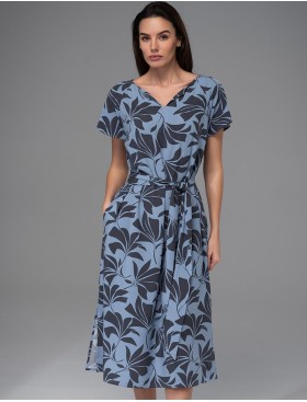 Длинное платье Mia-Amore ODRIE 5358, Цвет: серо-голубой, Размеры: 3XL