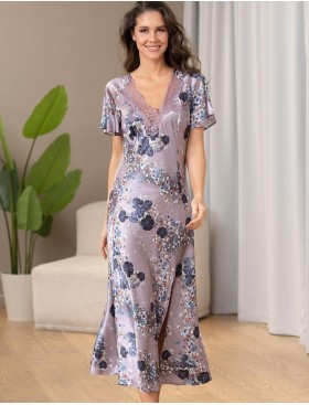 Шёлковая сорочка с рельефами Mia-Amore PRIMROSE 4064, Цвет: мультицвет, Размеры: 3XL