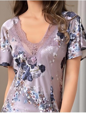 Шёлковая сорочка с рельефами Mia-Amore PRIMROSE 4064, Цвет: мультицвет, Размеры: 3XL, изображение 4