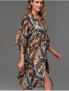 Свободная рубашка-халат Mia-Amore SAMUI 5393, Цвет: хаки, Размеры: L/XL, изображение 4