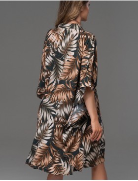 Свободная рубашка-халат Mia-Amore SAMUI 5393, Цвет: хаки, Размеры: L/XL, изображение 3