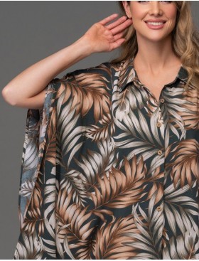 Свободная рубашка-халат Mia-Amore SAMUI 5393, Цвет: хаки, Размеры: L/XL, изображение 5