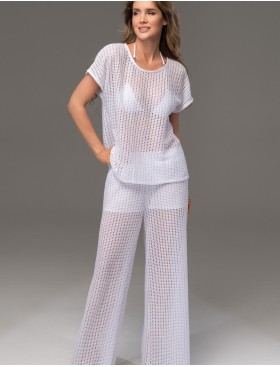 Ажурный комплект для пляжа Mia-Amore SEYCHELLES 5386 белый, Цвет: белый, Размеры: M