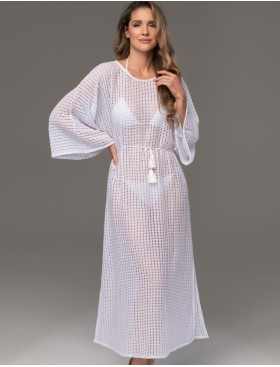 Платье пляжное из хлопковой сетки Mia-Amore SEYCHELLES 5389 белый, Цвет: белый, Размеры: L/XL, изображение 4