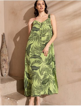 Длинный сарафан из хлопка Mia-Amore TENERIFE 5220 зеленый, Цвет: зеленый, Размеры: M