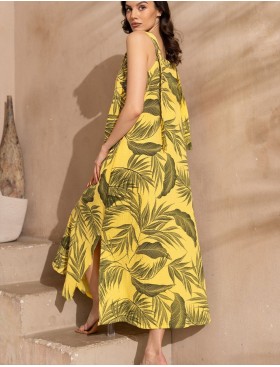 Длинный сарафан из хлопка Mia-Amore TENERIFE 5220 желтый, Цвет: желтый, Размеры: 2XL, изображение 2