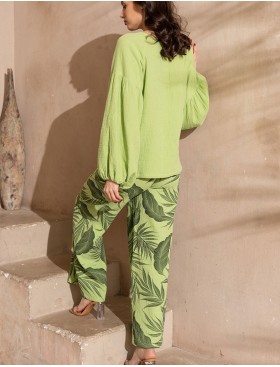 Хлопковый костюм Mia-Amore TENERIFE 5226 зеленый, Цвет: зеленый, Размеры: M, изображение 2
