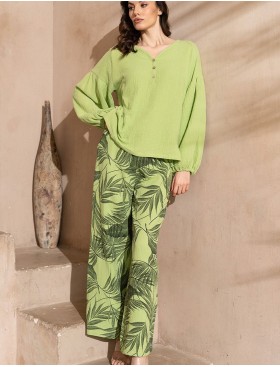 Хлопковый костюм Mia-Amore TENERIFE 5226 зеленый, Цвет: зеленый, Размеры: M, изображение 3