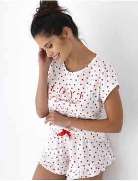 Хлопковая пижама с шортами Sensis JUSTINE, Цвет: белый, Размеры: L