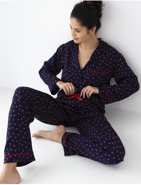 Пижама с брюками из вискозы Sensis SOPHIA, Цвет: темно-синий, Размеры: L