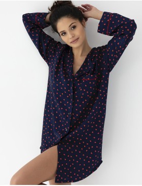 Домашняя рубашка из вискозы Sensis SOPHIA, Цвет: темно-синий, Размеры: M