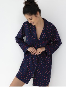 Домашняя рубашка из вискозы Sensis SOPHIA, Цвет: темно-синий, Размеры: M, изображение 2