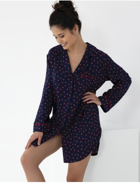Домашняя рубашка из вискозы Sensis SOPHIA, Цвет: темно-синий, Размеры: M, изображение 3