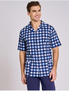 Пижама мужская со штанами Taro 3183/3184 SAMMUEL, Цвет: синий, Размеры: 3XL