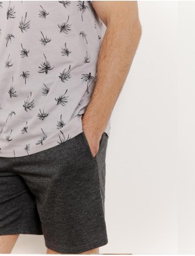 Пижама мужская с шортами Taro 3391 ARCHIE, Цвет: светло-серый/черный, Размеры: L, изображение 3