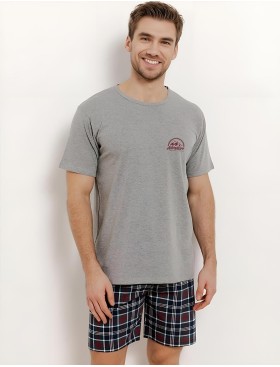 Пижама мужская с шортами Taro 3395/3396 KYLE, Цвет: серый/черный, Размеры: 3XL