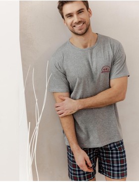 Пижама мужская с шортами Taro 3395/3396 KYLE, Цвет: серый/черный, Размеры: 3XL, изображение 2