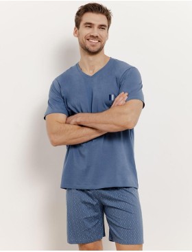 Пижама мужская с шортами Taro 3397/3398/3399 HENRY, Цвет: джинс, Размеры: 4XL