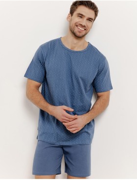 Пижама мужская с шортами Taro 3400/3401/3402 NICK, Цвет: джинс, Размеры: 3XL