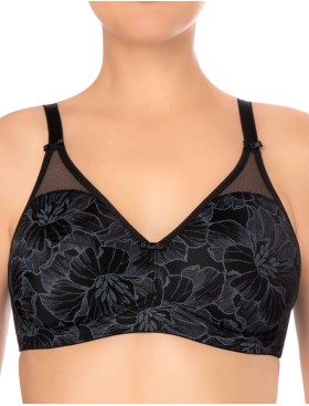 Бюстгальер мягкий без косточек Felina 203288 VISION BLOOM черный, Цвет: черный, Размеры: 90D