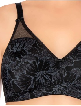 Бюстгальер мягкий без косточек Felina 203288 VISION BLOOM черный, Цвет: черный, Размеры: 90D, изображение 4