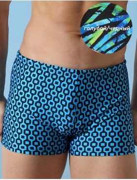 Мужские плавки боксеры Jolidon B11I / BL11I голубой/черный, Цвет: NI5_голубой/черный, Размеры: L