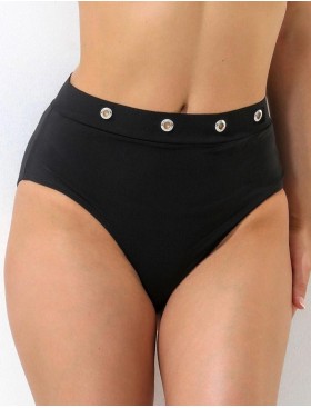 Черный купальник пуш-ап с высокими плавками Jolidon FR106U, Цвет: черный, Размеры: 75B, изображение 3