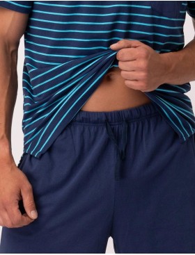 Пижама мужская из хлопка Key MNS 345, Цвет: кобальт, Размеры: L, изображение 4