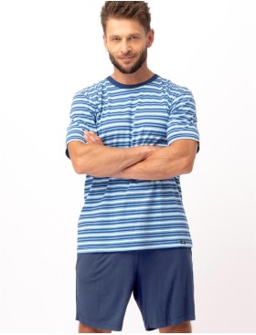 Пижама мужская из хлопка Key MNS 364, Цвет: голубой/темно-синий, Размеры: M, изображение 2