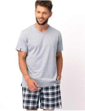 Мужская пижама хлопковая Key MNS 460, Цвет: серый, Размеры: M, изображение 2