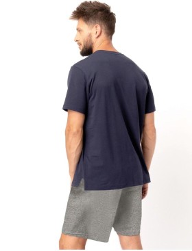 Пижама мужская с шортами Key MNS 606, Цвет: темно-синий/серый, Размеры: M, изображение 2