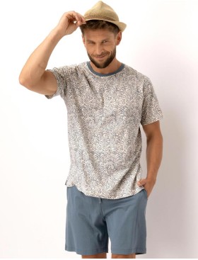 Пижама мужская с шортами Key MNS 748, Цвет: светло-серый/серо-го, Размеры: L, изображение 2