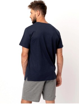 Пижама мужская с шортами Key MNS 749, Цвет: темно-синий/серый, Размеры: M, изображение 3