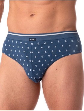 Набор трусов слипов (2 шт) Key MPP 846 джинс + серо-голубой, Цвет: джинс + серо-голубой, Размеры: M
