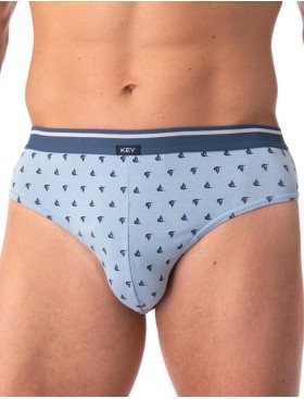 Набор трусов слипов (2 шт) Key MPP 846 джинс + серо-голубой, Цвет: джинс + серо-голубой, Размеры: M, изображение 2