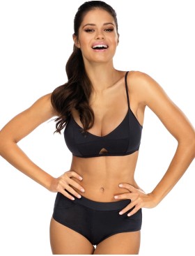 Раздельный купальник с уплотненной чашкой Lorin L2339/1, Цвет: черный, Размеры: S